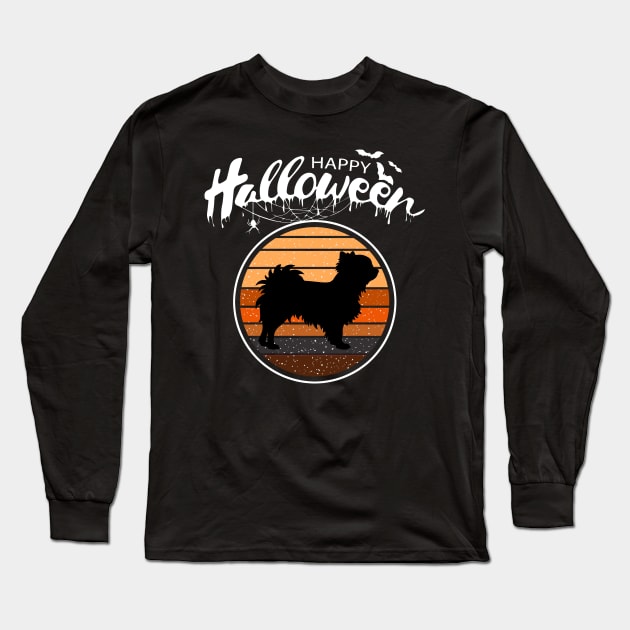 Funny Happy Halloween Beautiful Chihuahua Men Women Kid Gift Long Sleeve T-Shirt by mlleradrian